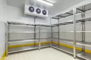 cold room freezer. cold storage freezer. Refrigeration chamber for food storage.